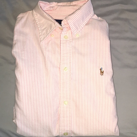 Womens Pink Ralph Lauren Polo button up - Picture 3 of 3